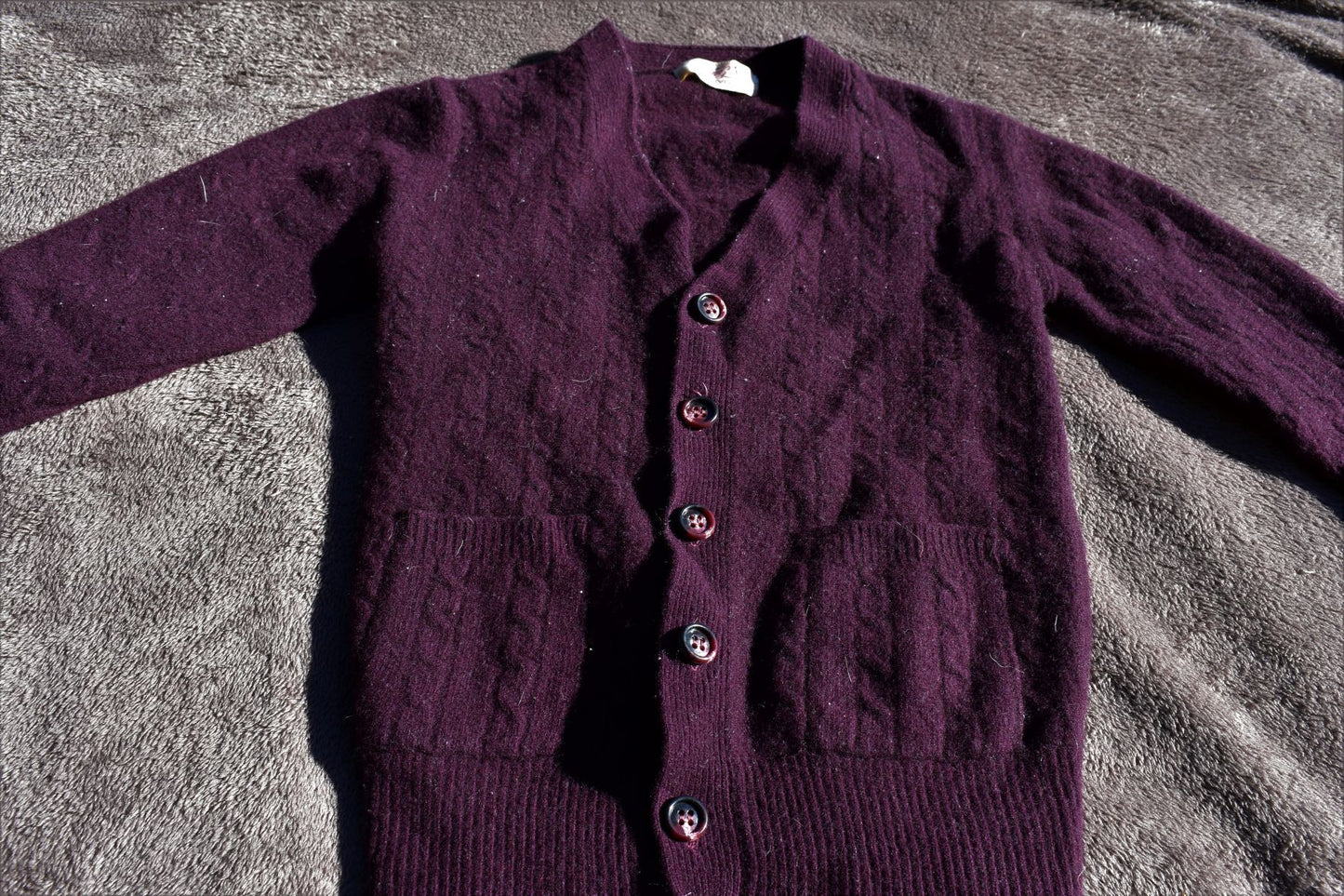 Dark Purple Vintage Cardigan