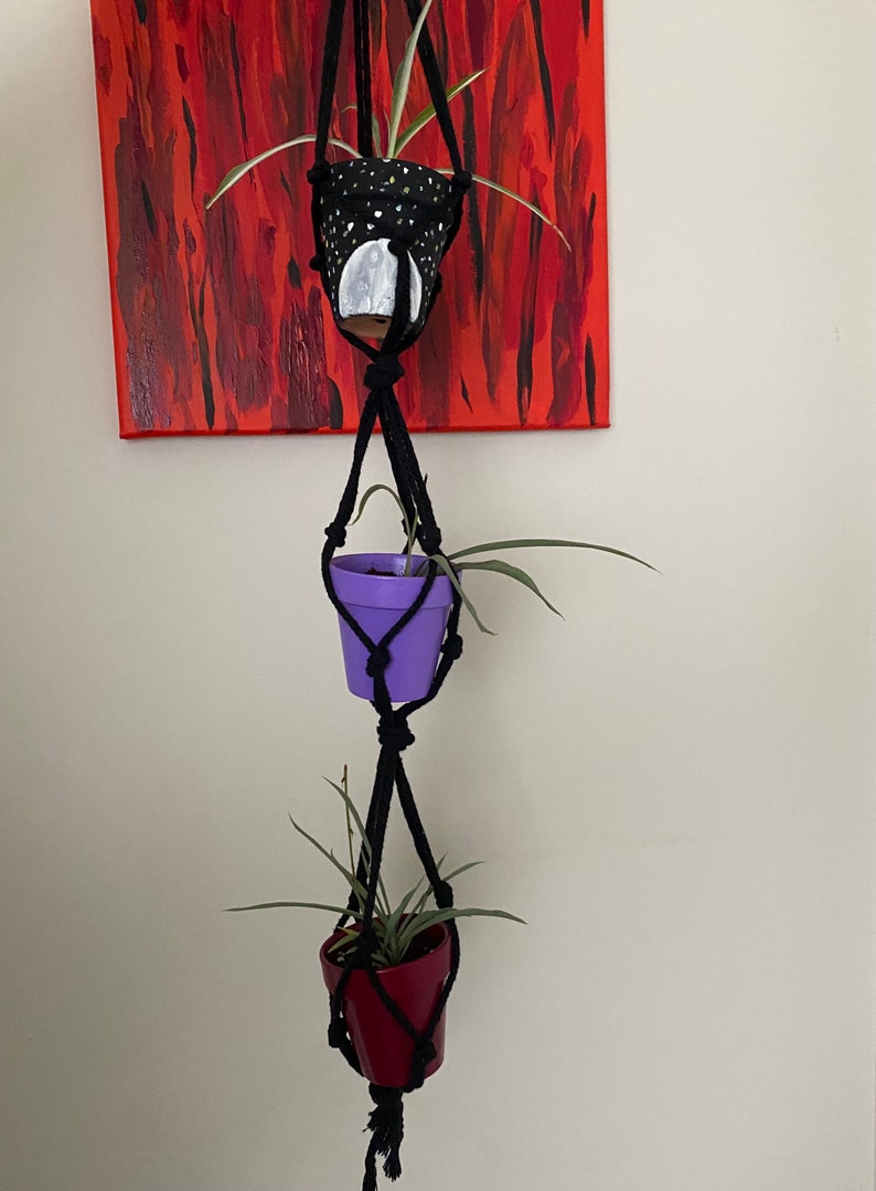 Handmade Macrame Triple Plant Hanger