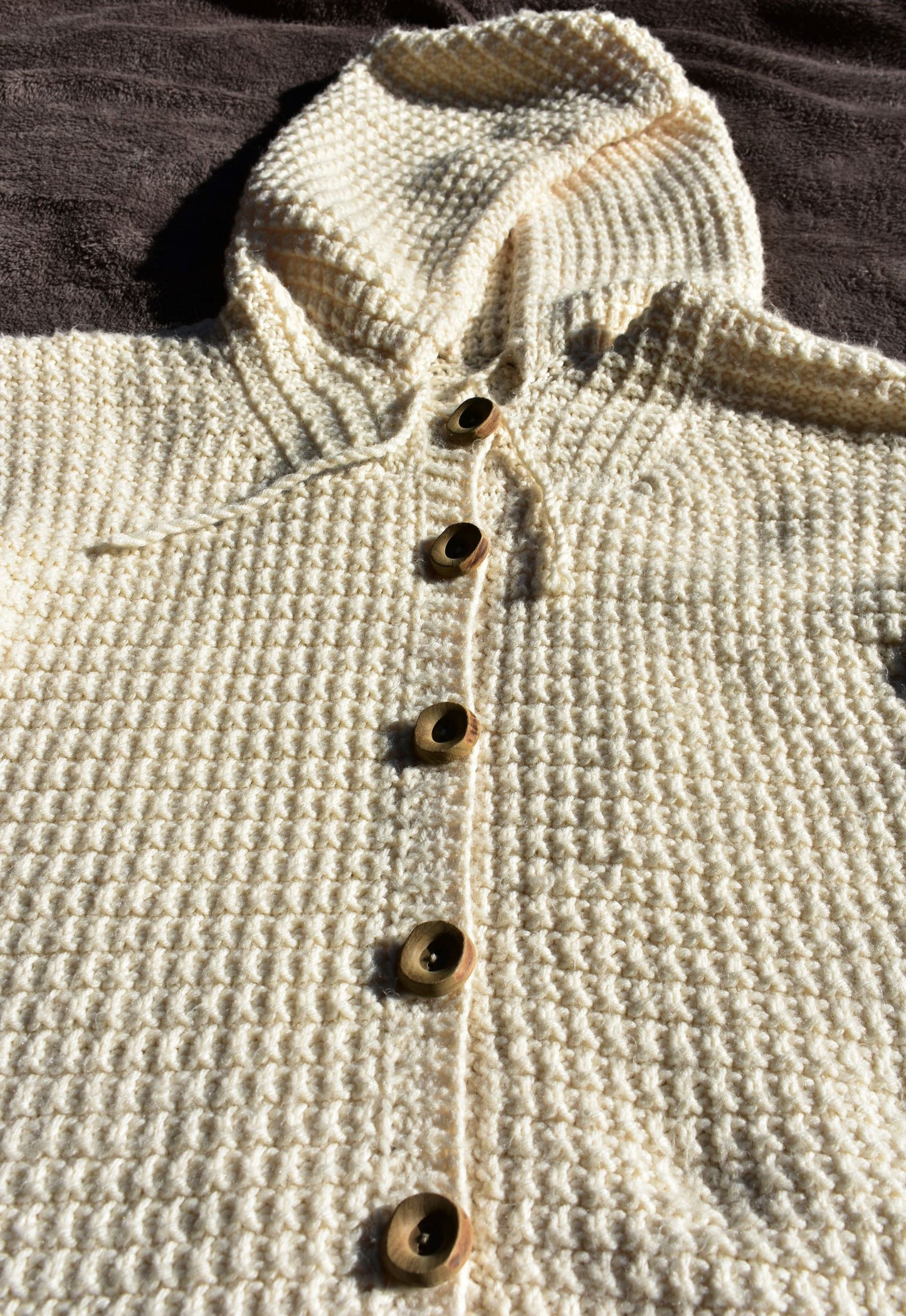 Handmade Secondhand Button-up Hooded Sweater