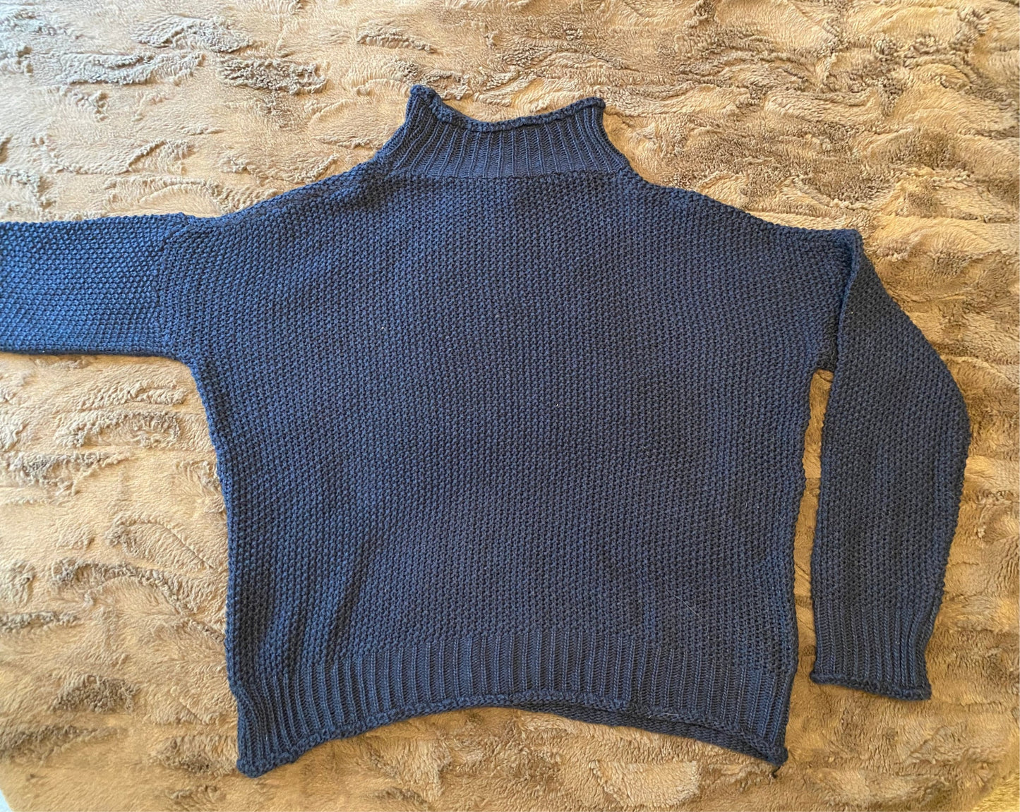 Handmade Secondhand Blue Turtleneck Sweater