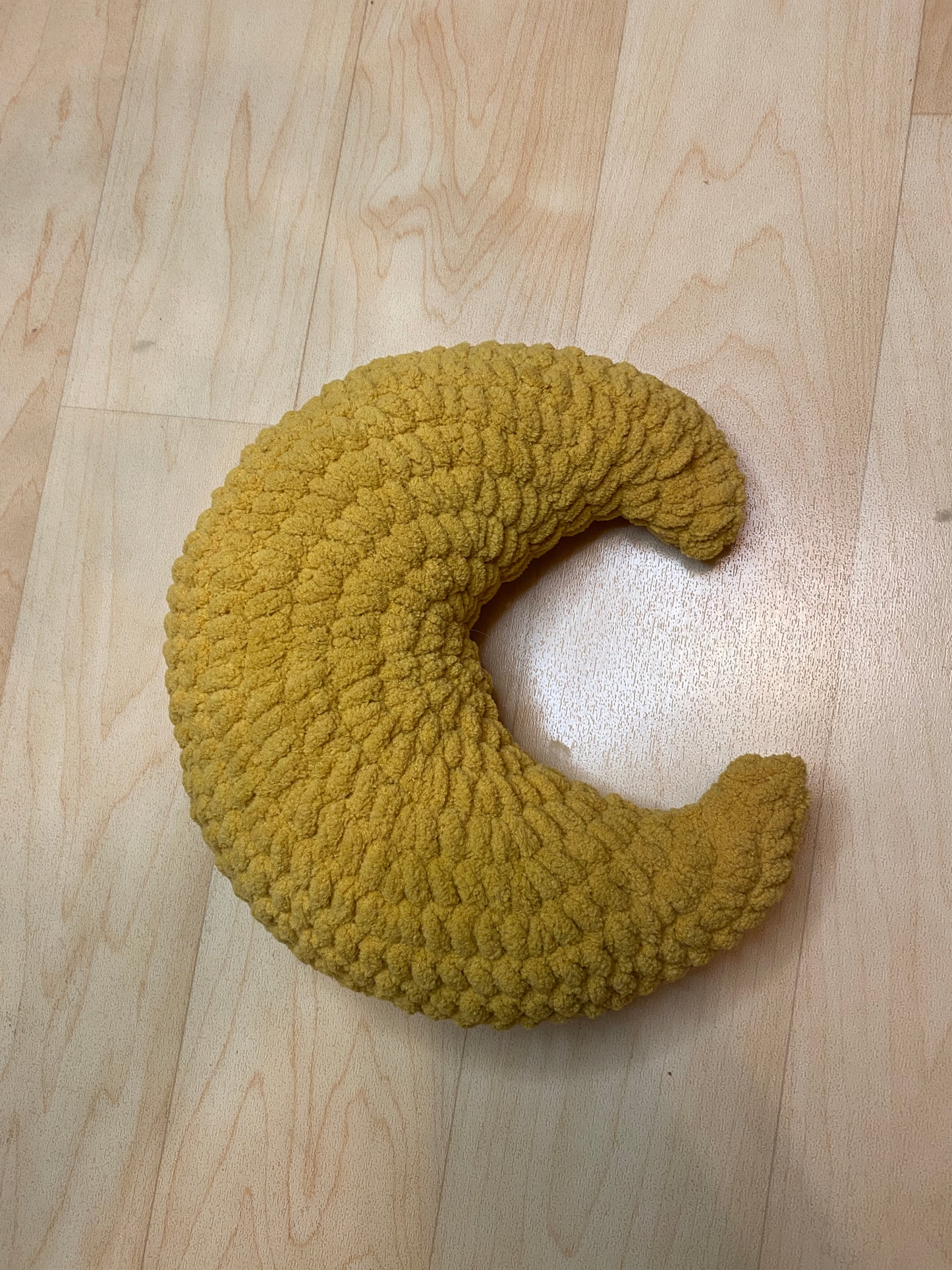 Handmade Crochet Crescent Moon Pillow