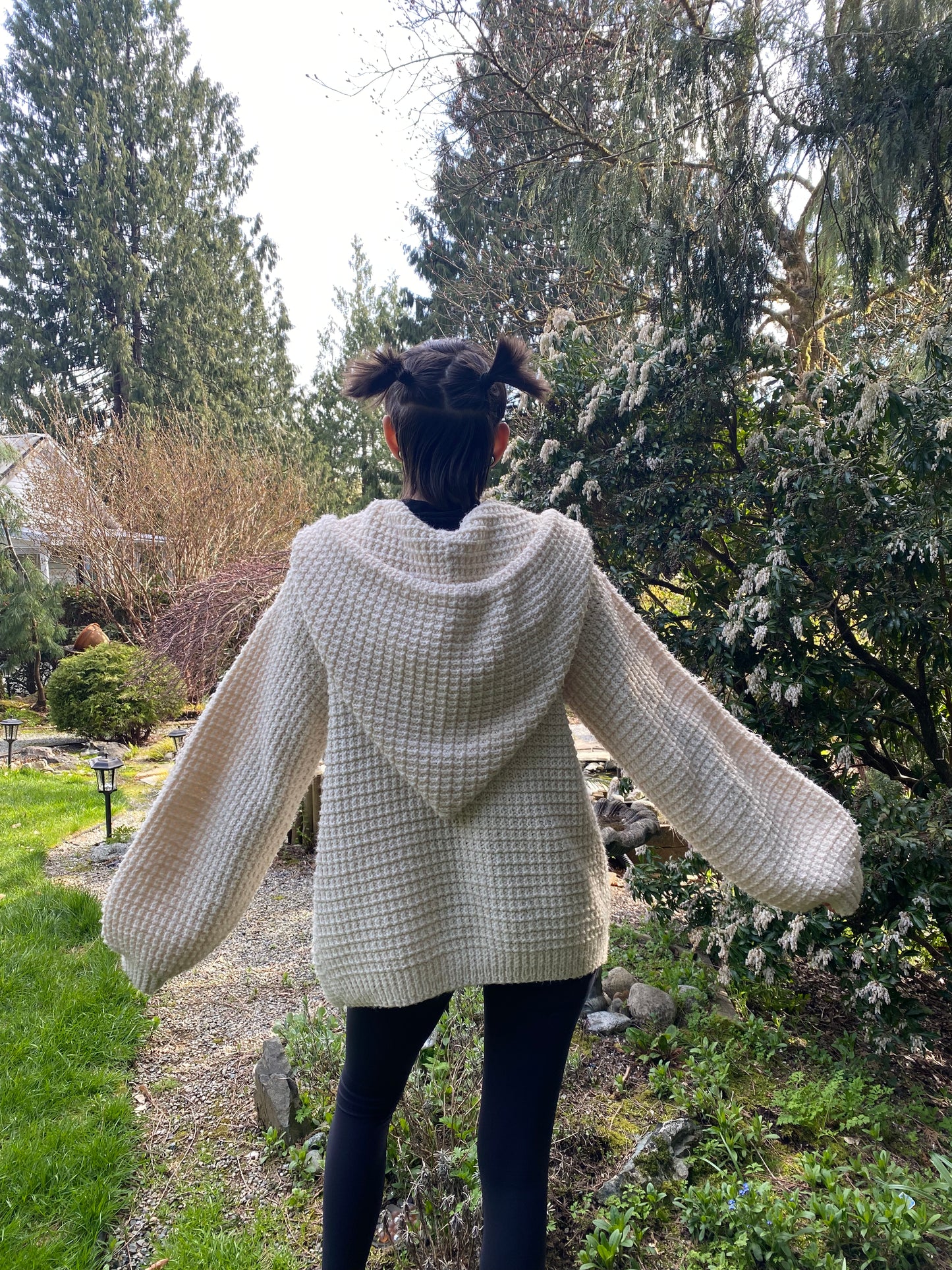 Handmade Secondhand Button-up Hooded Sweater