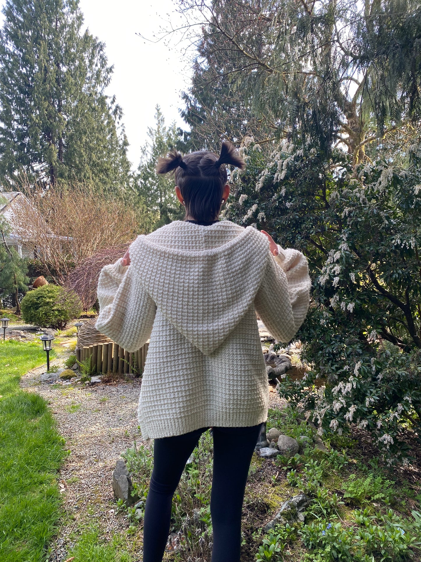 Handmade Secondhand Button-up Hooded Sweater