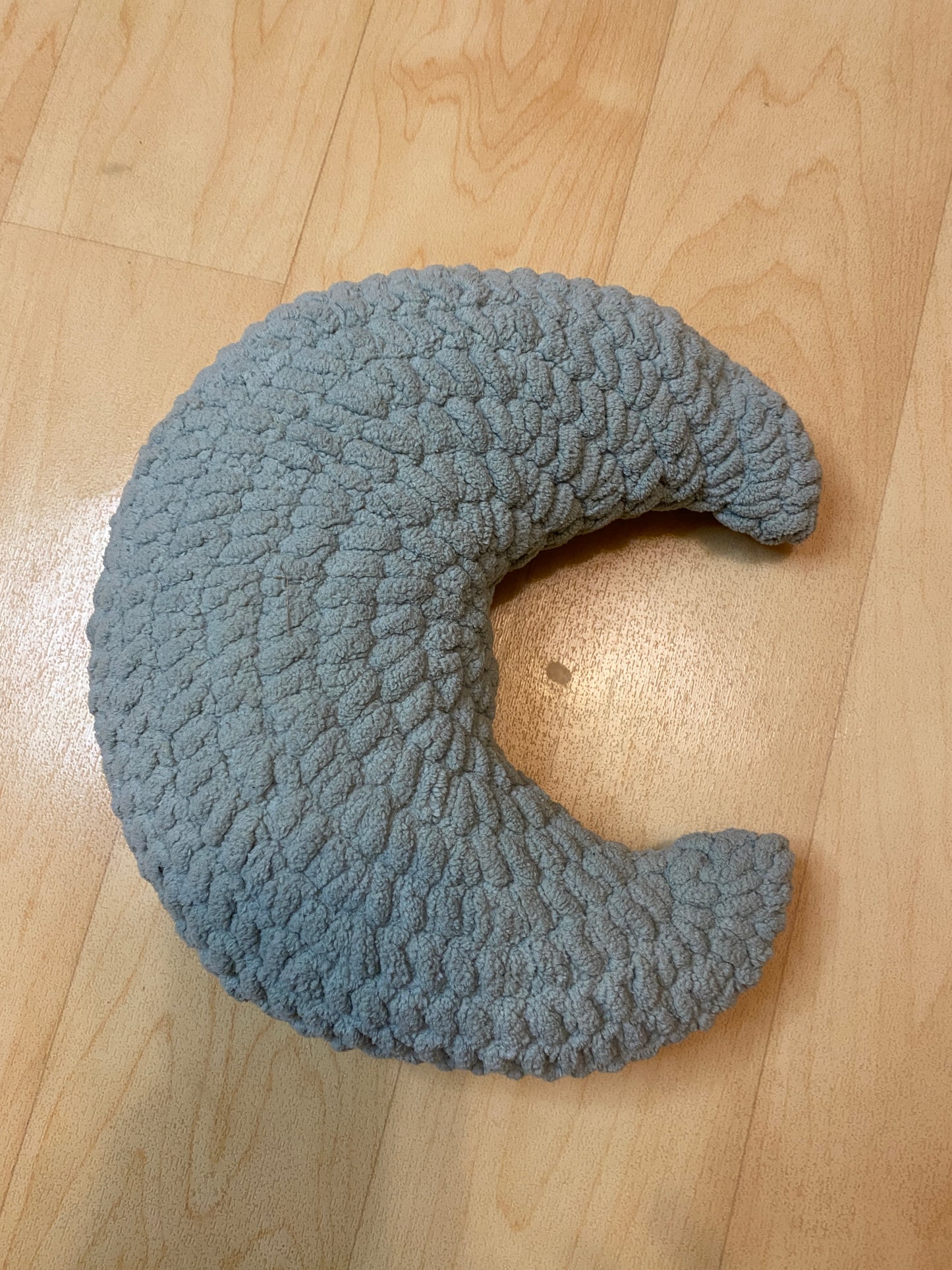 Handmade Crochet Crescent Moon Pillow