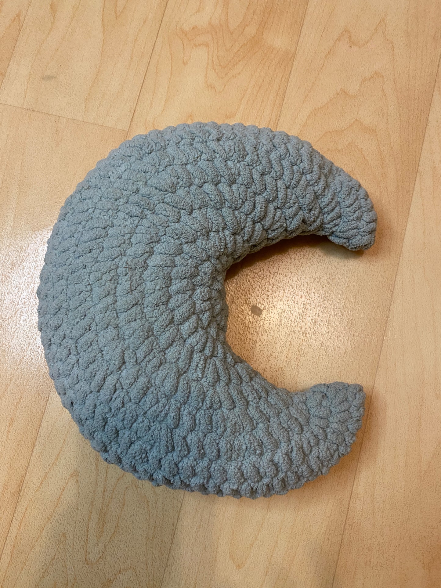 Handmade Crochet Crescent Moon Pillow