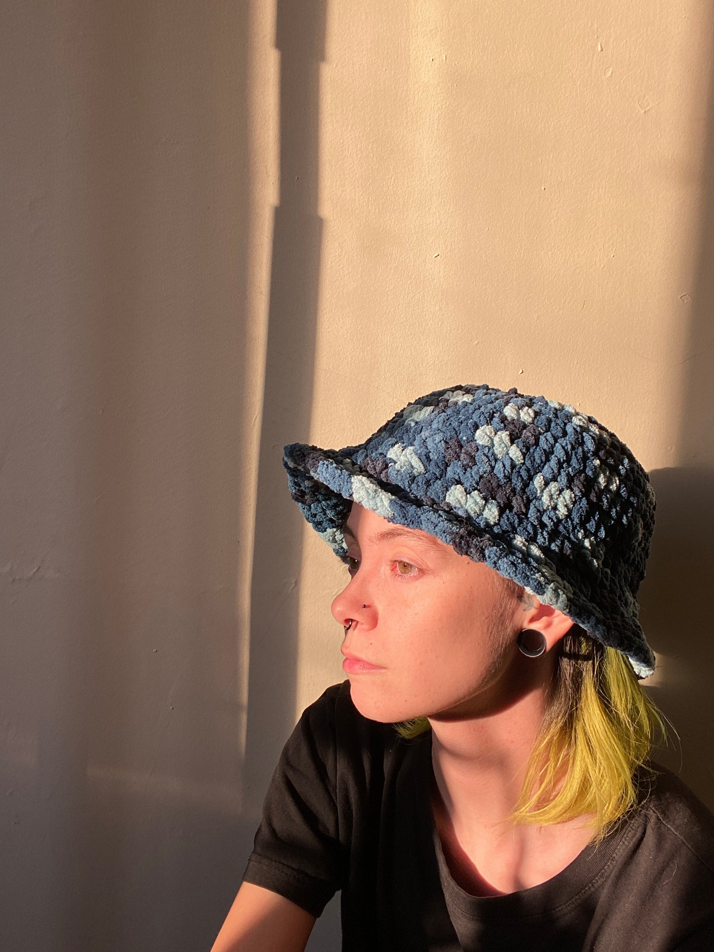 Handmade Crochet Fluffy Bucket Hat