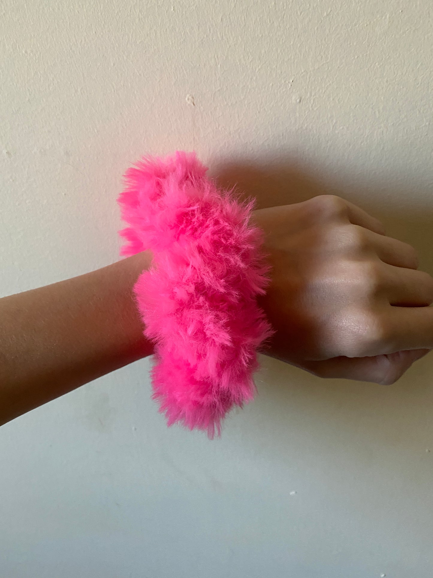 Handmade Crochet Furry Scrunchies