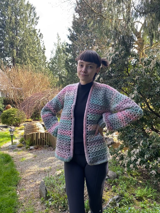 Handmade Cotton Candy Cardigan