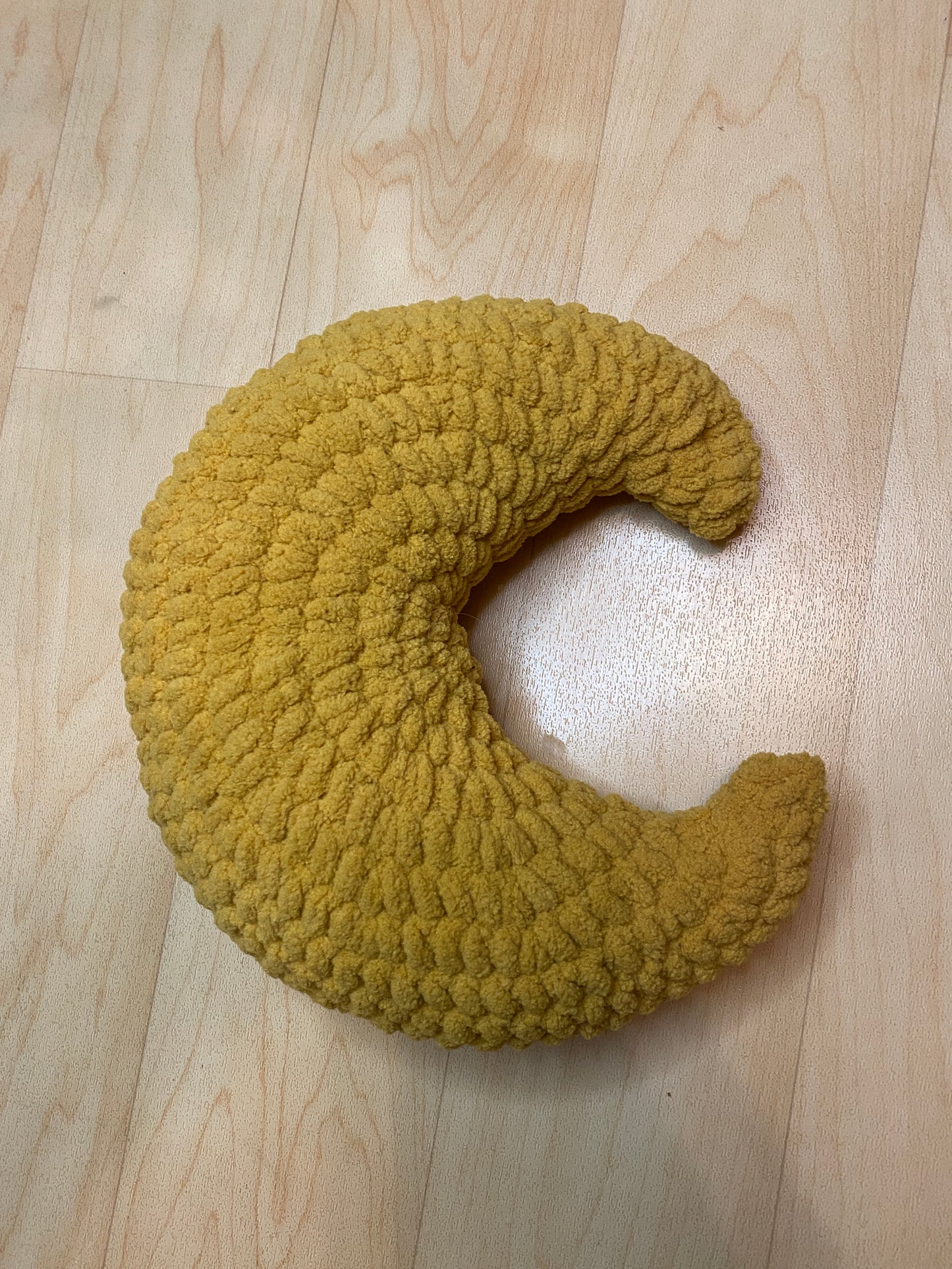 Handmade Crochet Crescent Moon Pillow