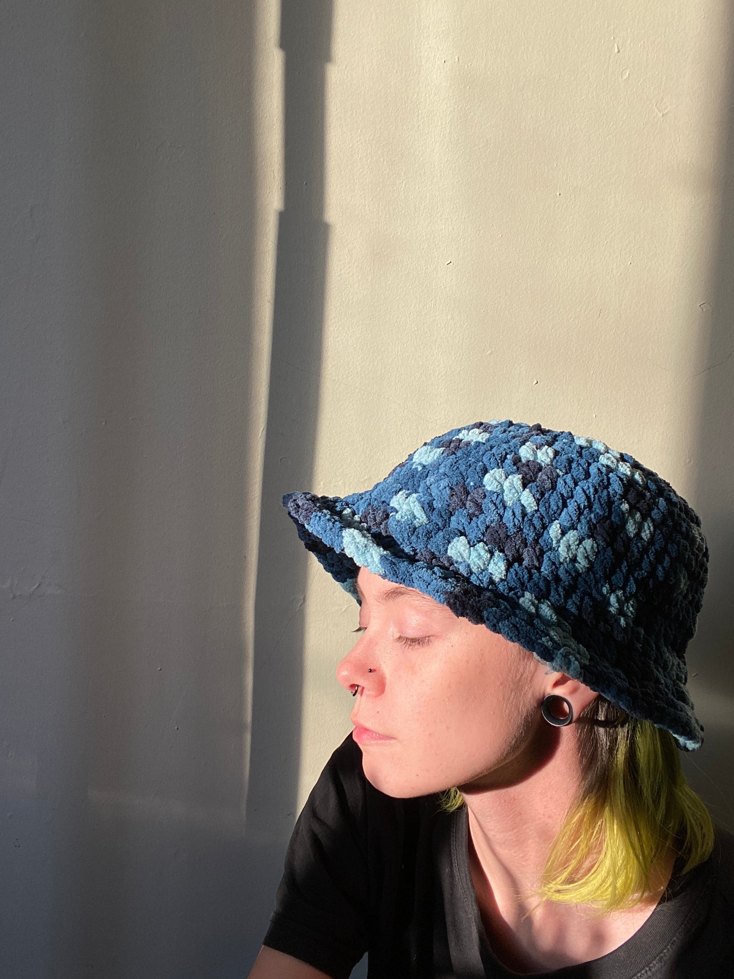 Handmade Crochet Fluffy Bucket Hat