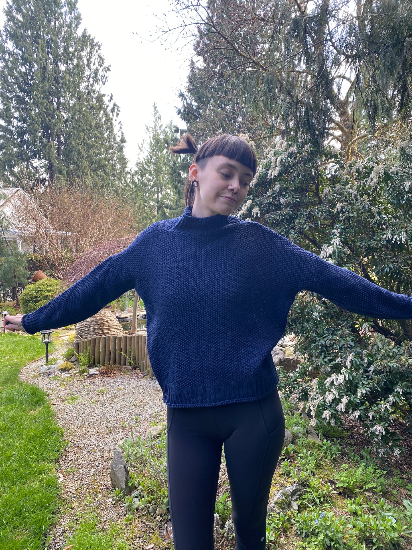 Handmade Secondhand Blue Turtleneck Sweater